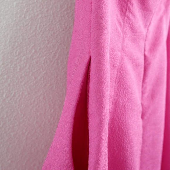 NWT Self-Portrait Pink Strapless A-line Off-Shoulder Flared Midi Dress Prom - Picture 12 of 15